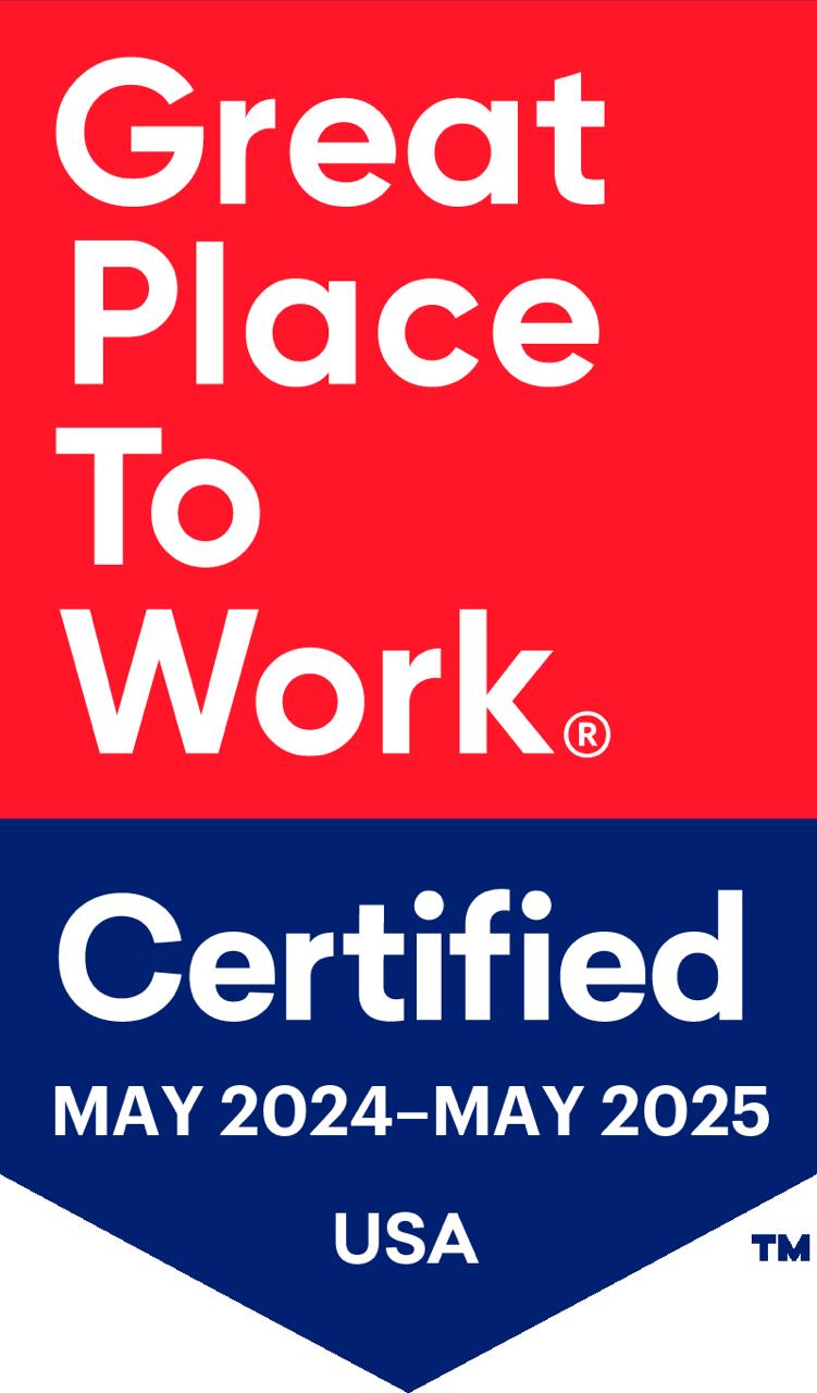 Great Place To Work Certified, May 2024 to May 2025