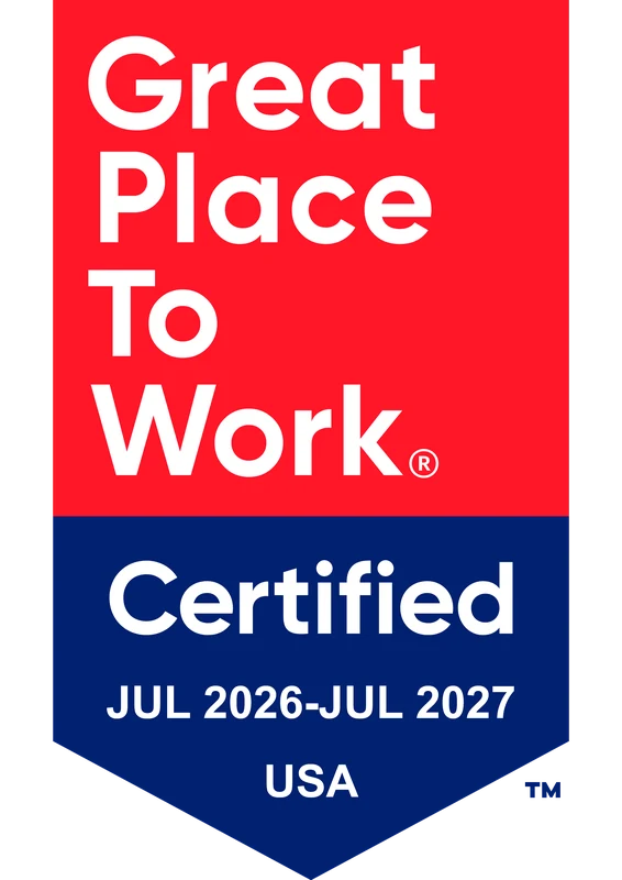 Great Place To Work Certified, July 2026 to July 2027